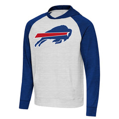 Antigua Urgent Raglan Pullover Hoodie - Buffalo Bills Hoodies