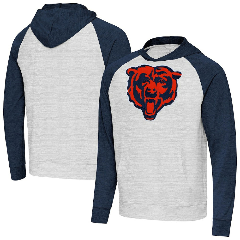 Antigua Urgent Raglan Pullover Hoodie - Chicago Bears Hoodies