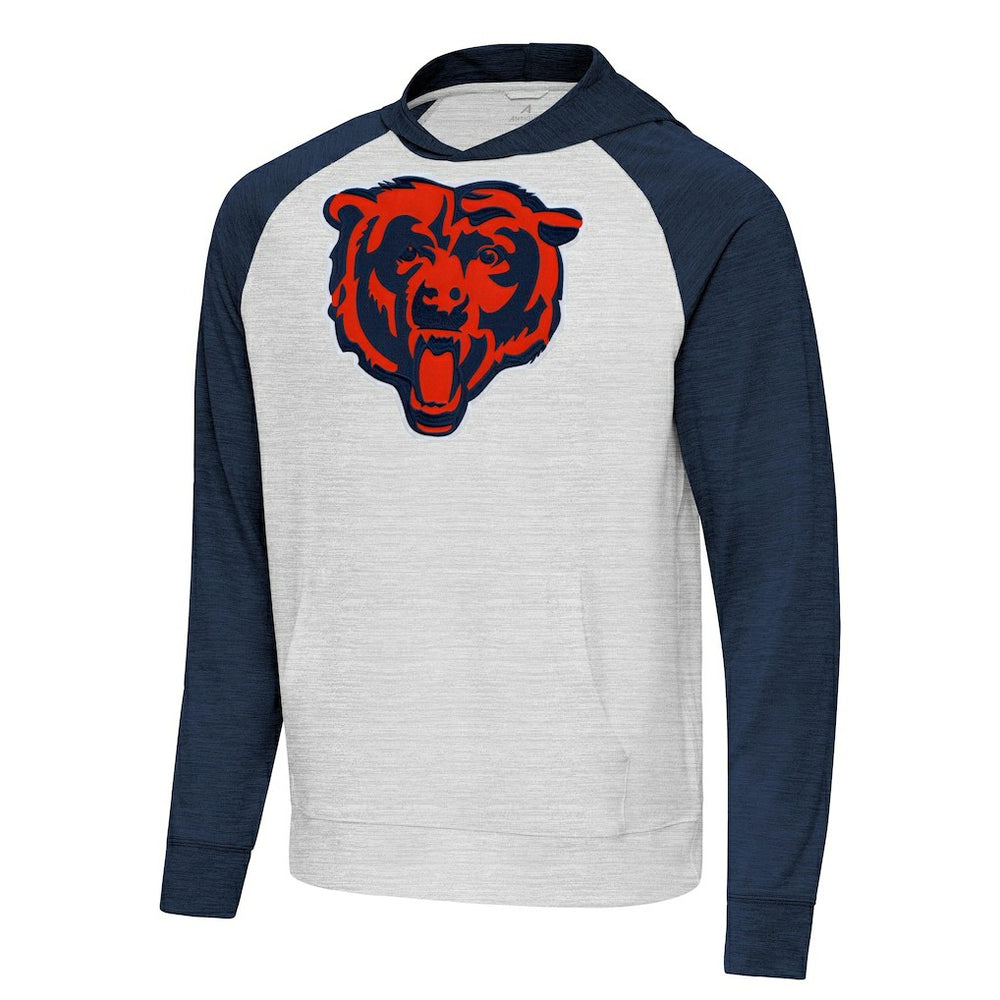 Antigua Urgent Raglan Pullover Hoodie - Chicago Bears Hoodies