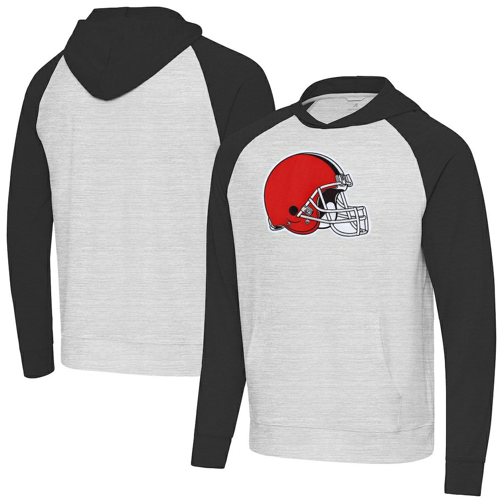 Antigua Urgent Raglan Pullover Hoodie - Cleveland Browns Hoodies