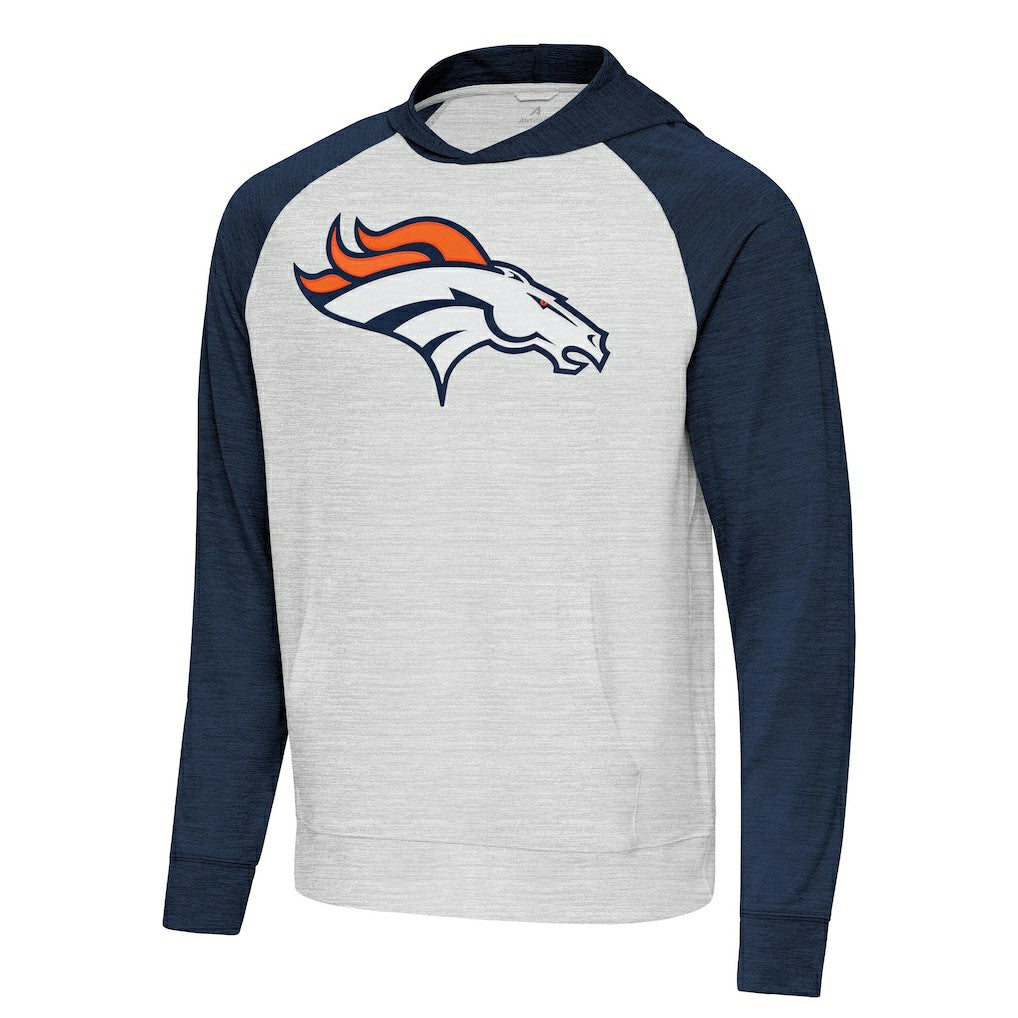 Antigua Urgent Raglan Pullover Hoodie - Denver Broncos Hoodies