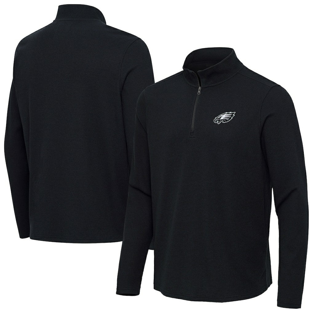 Antigua Sync Tri-Blend Quarter-Zip Pullover - Philadelphia Eagles Pullover