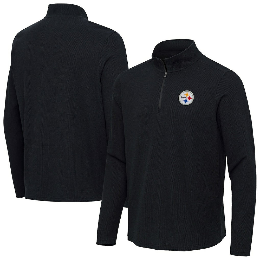 Antigua Sync Tri-Blend Quarter-Zip Pullover - Pittsburgh Steelers Pullover