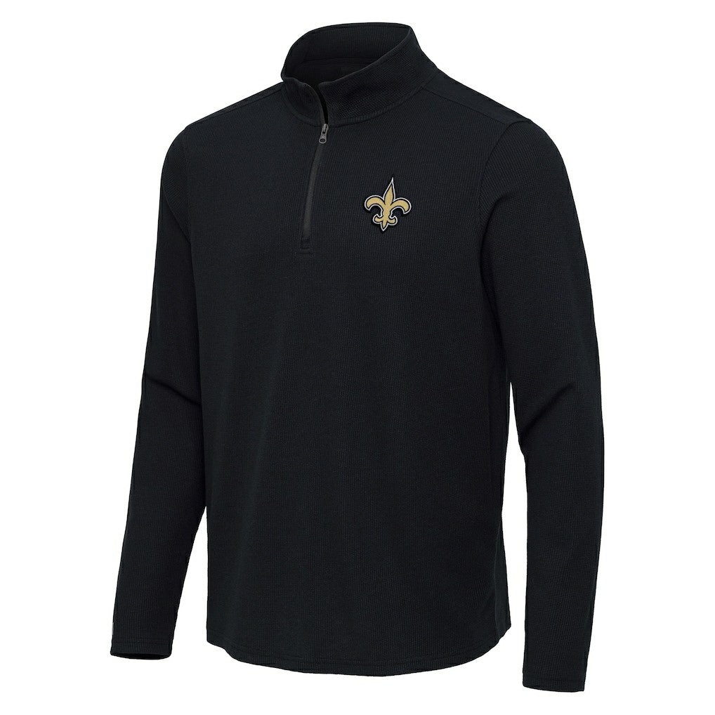 Antigua Sync Tri-Blend Quarter-Zip Pullover - New Orleans Saints Pullover