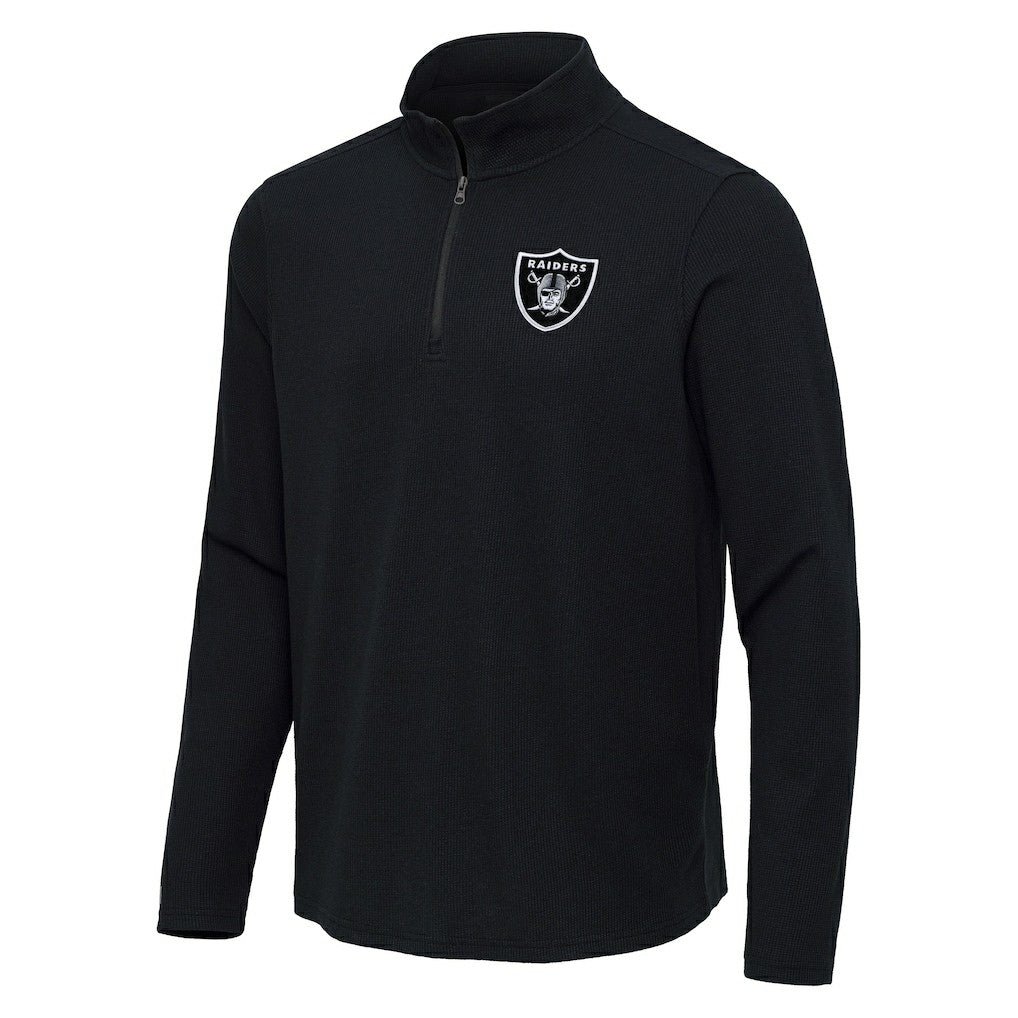Antigua Sync Tri-Blend Quarter-Zip Pullover - Las Vegas Raiders Pullover