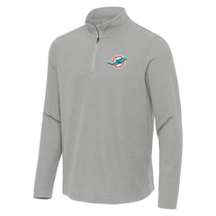 Antigua Sync Tri-Blend Quarter-Zip Pullover - Miami Dolphins Pullover