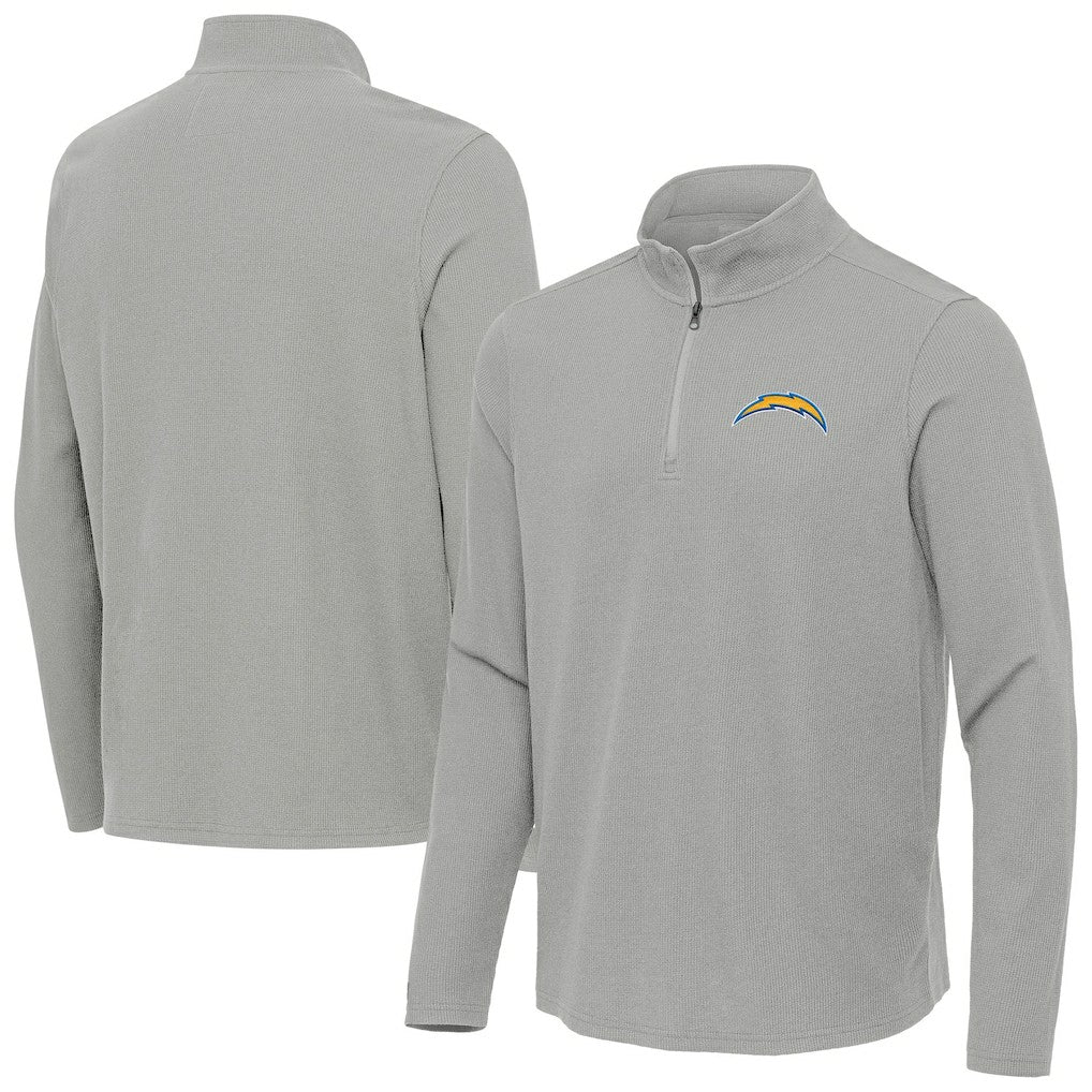 Antigua Sync Tri-Blend Quarter-Zip Pullover - Los Angeles Chargers Pullover