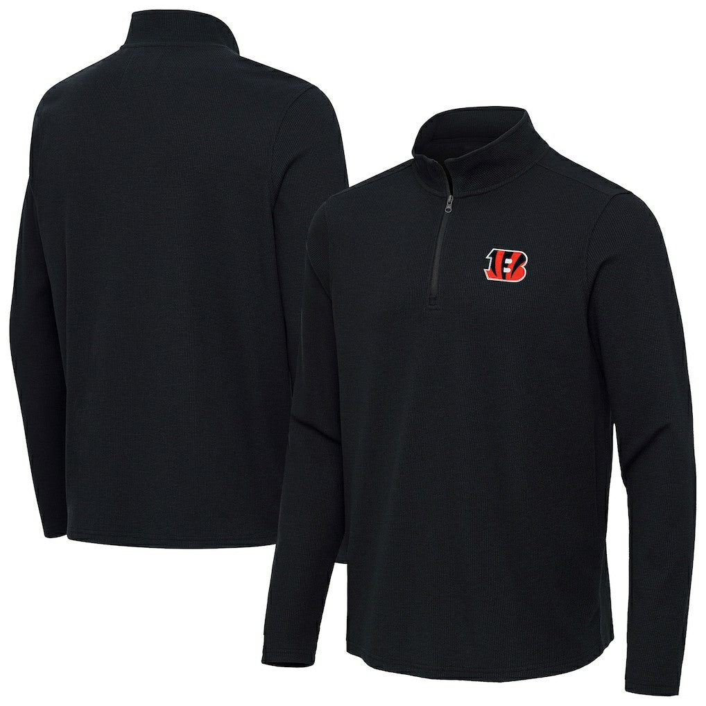 Antigua Sync Tri-Blend Quarter-Zip Pullover - Cincinnati Bengals Pullover