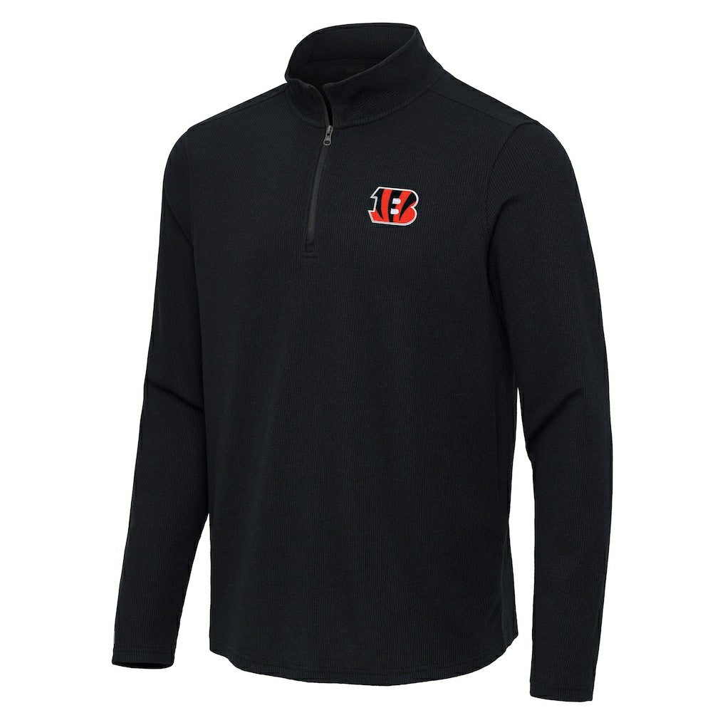 Antigua Sync Tri-Blend Quarter-Zip Pullover - Cincinnati Bengals Pullover