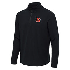 Antigua Sync Tri-Blend Quarter-Zip Pullover - Cincinnati Bengals Pullover
