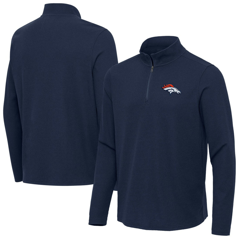 Antigua Sync Tri-Blend Quarter-Zip Pullover - Denver Broncos Pullover