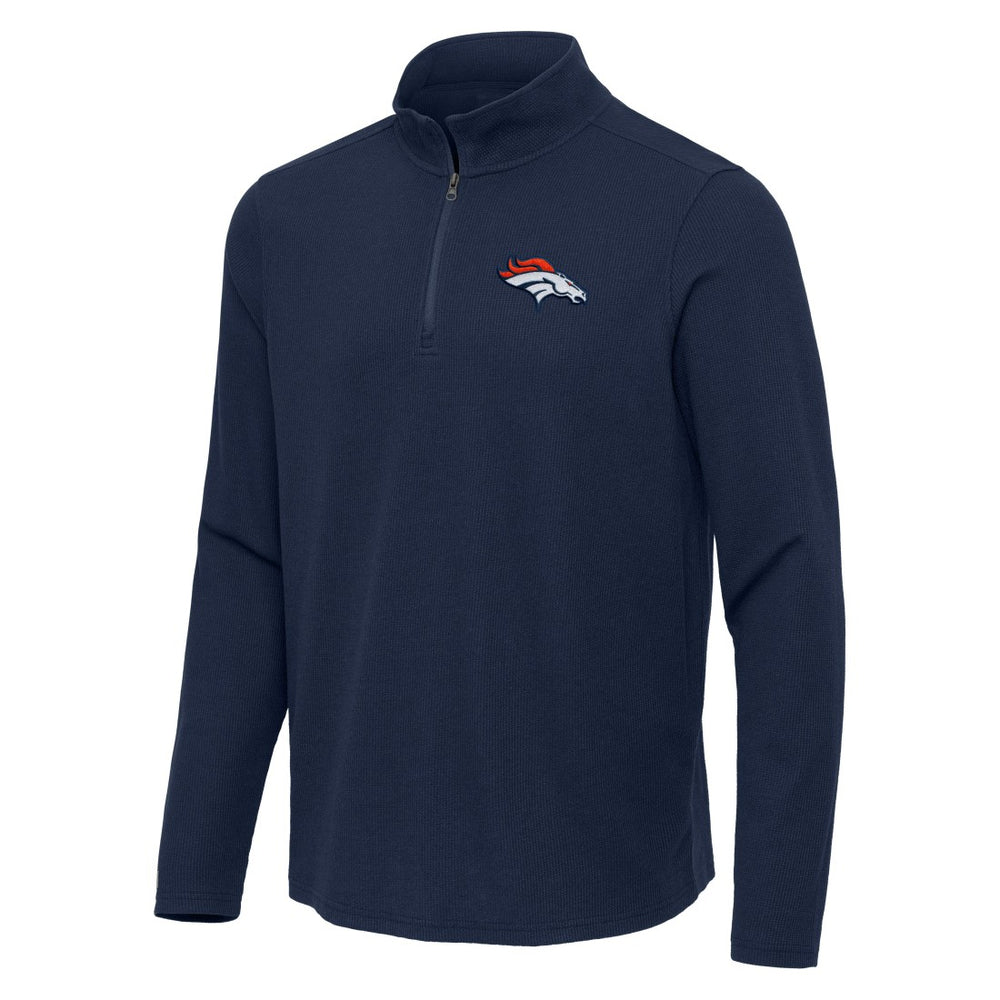 Antigua Sync Tri-Blend Quarter-Zip Pullover - Denver Broncos Pullover