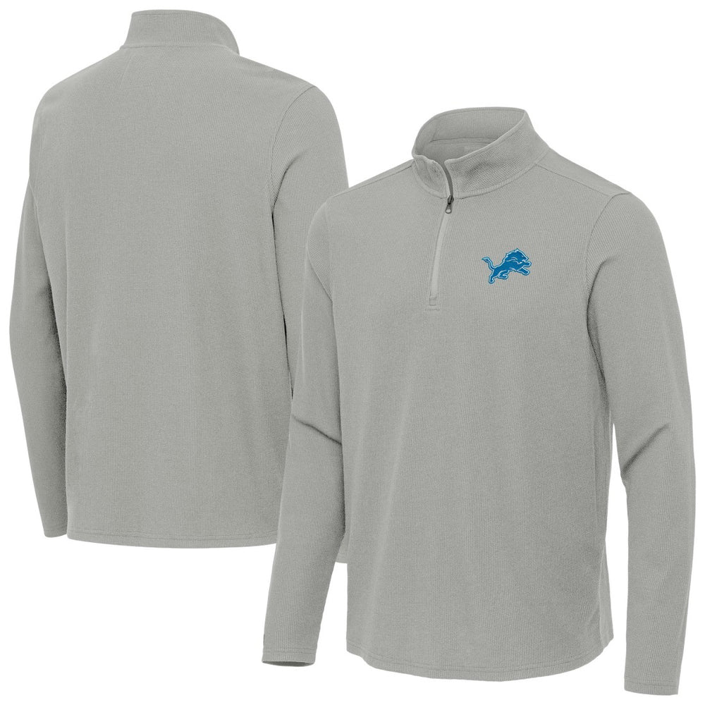 Antigua Sync Tri-Blend Quarter-Zip Pullover - Detroit Lions Pullover