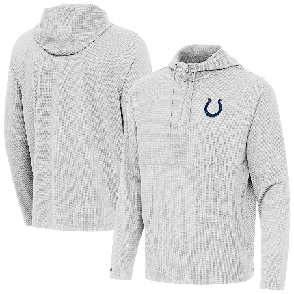 Antigua Connected Quarter-Zip Pullover Hoodie - Indianapolis Colts Hoodies