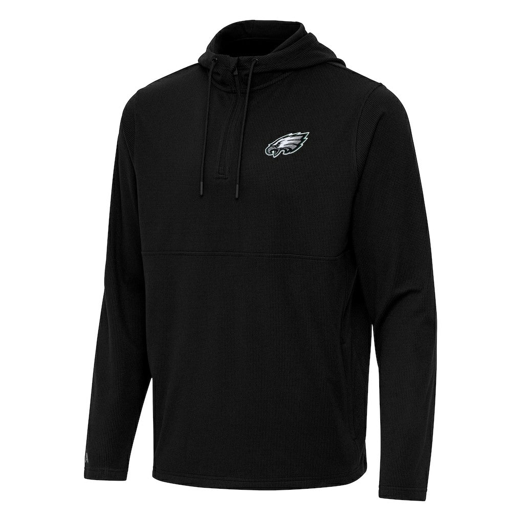 Antigua Connected Quarter-Zip Pullover Hoodie - Philadelphia Eagles Hoodies