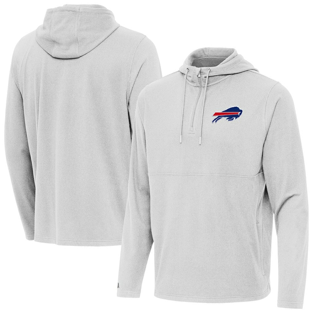 Antigua Connected Quarter-Zip Pullover Hoodie - Buffalo Bills Hoodies