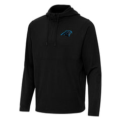 Antigua Connected Quarter-Zip Pullover Hoodie - Carolina Panthers Hoodies