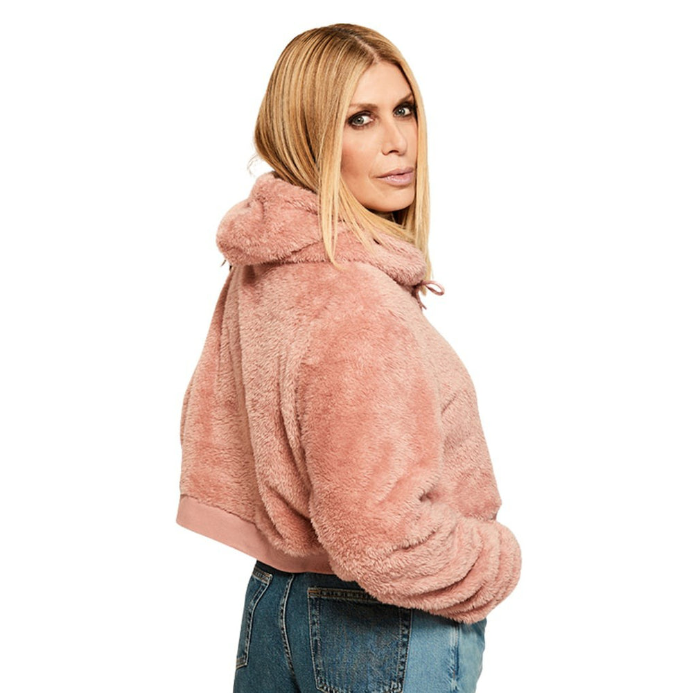 Jill Martin Women's Tonal Sherpa Cropped Hoodie - San Francisco 49ers Hoodies