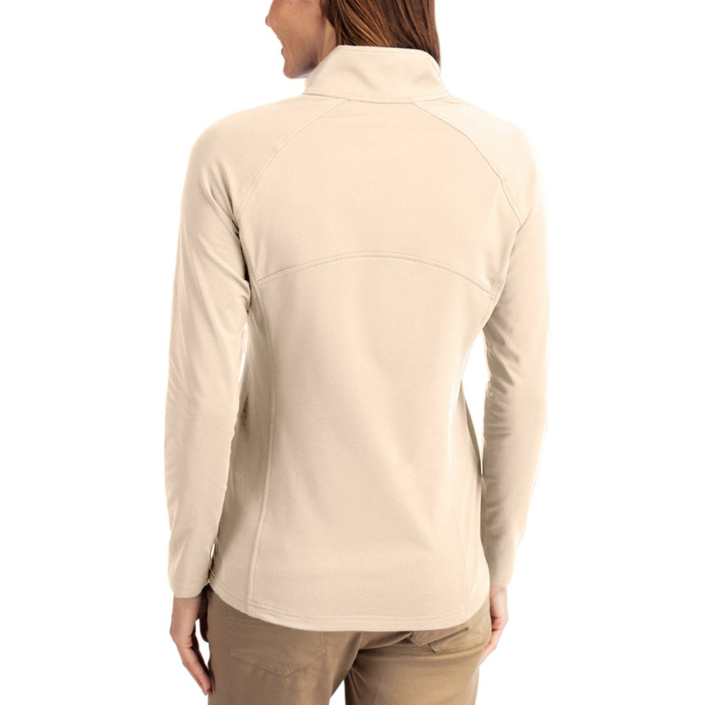 Cutter & Buck Women's Throwback Adapt Eco Knit Stretch Recycled Raglan Half-Zip Pullover - Detroit Lions Pullover