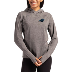 Cutter & Buck Women's Primary Logo Adapt Knit Recycled Raglan Pullover Hoodie - Carolina Panthers Hoodies