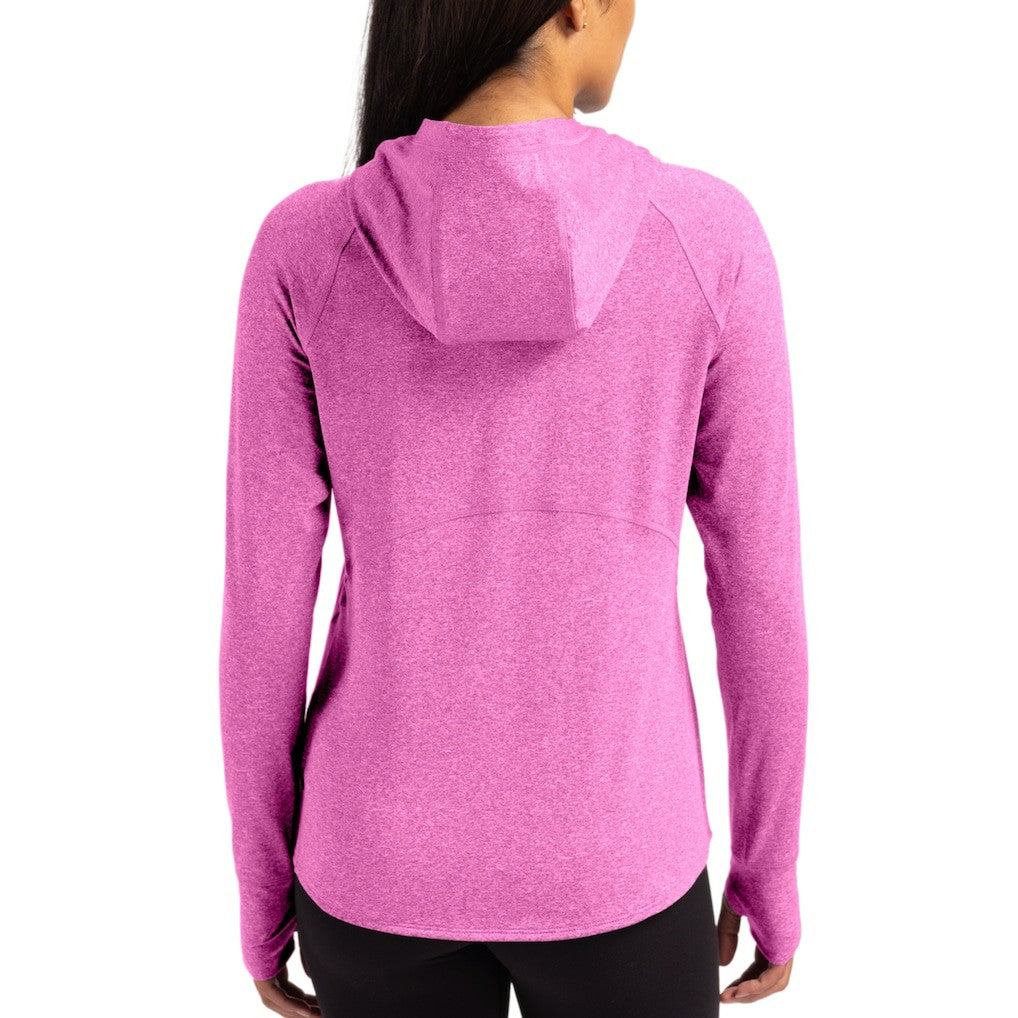 Cutter & Buck Women's Tonal Logo Adapt Knit Recycled Raglan Pullover Hoodie - San Francisco 49ers Hoodies