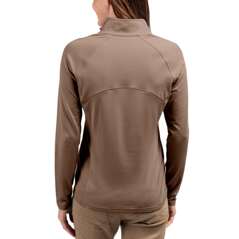 Cutter & Buck Women's Tonal Adapt Eco Knit Stretch Recycled Raglan Half-Zip Pullover - Cincinnati Bengals Pullover