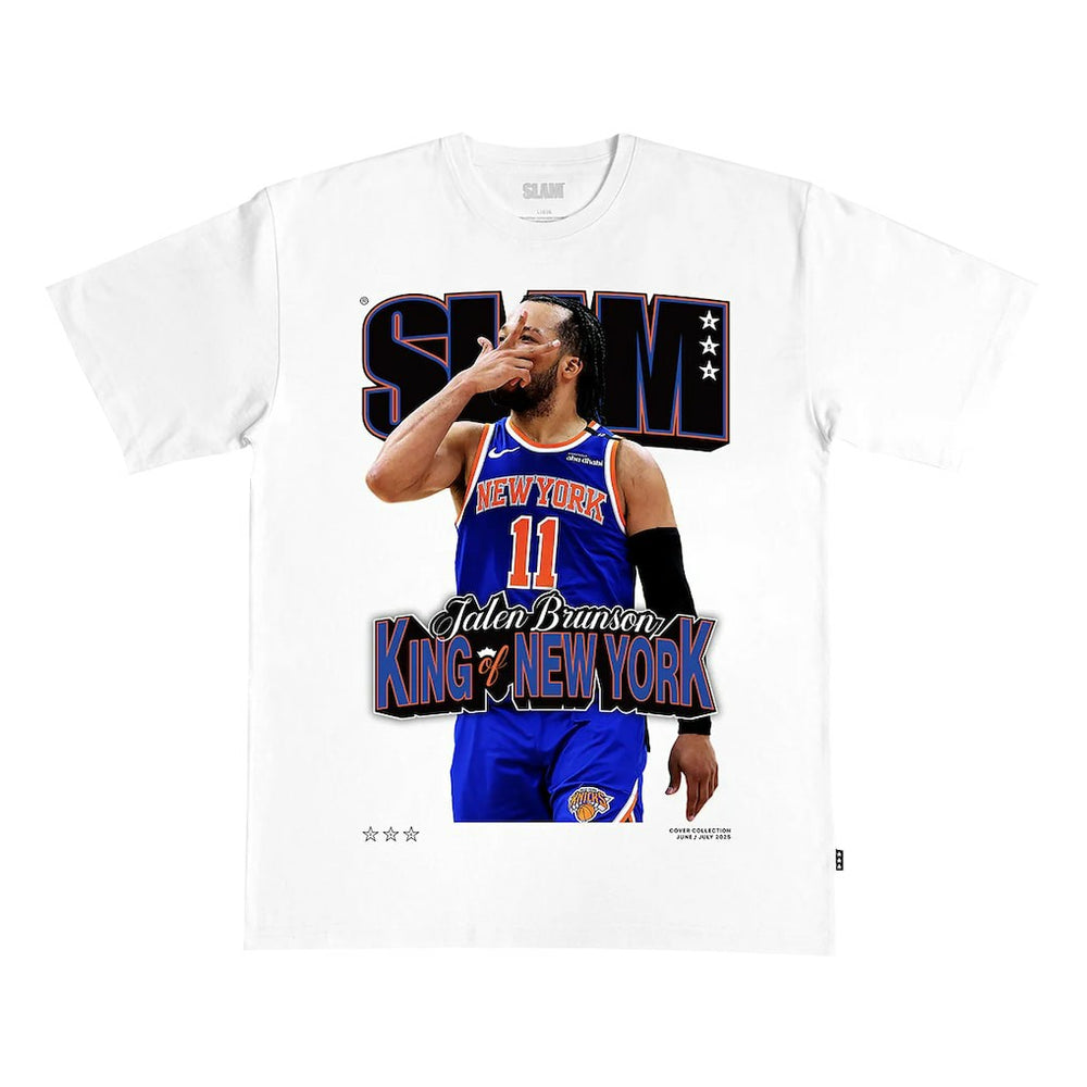 Jalen Brunson New York Knicks SLAM Unisex King of New York Cover T-Shirt