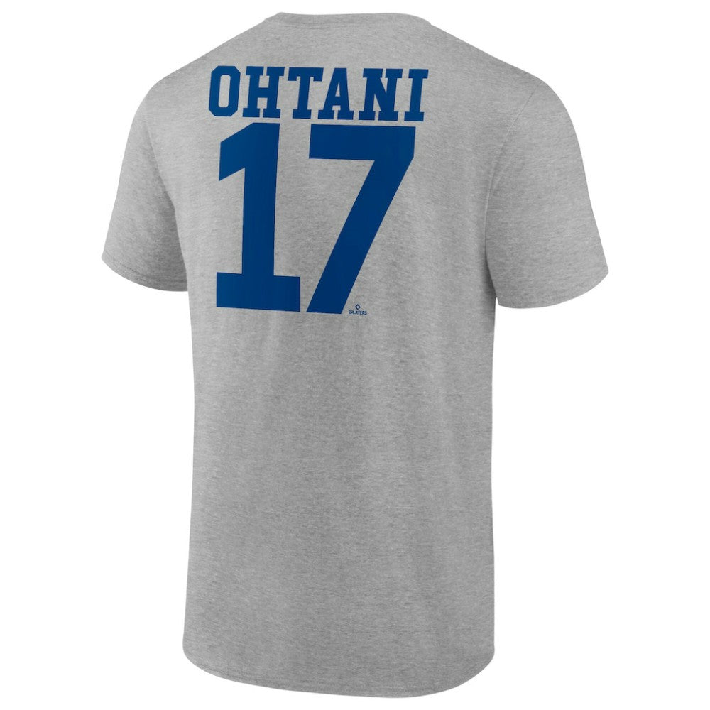 Heather Gray Shohei Ohtani Los Angeles Dodgers Player Name & Number T-Shirt
