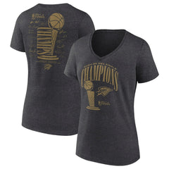 Fanatics Oklahoma City Thunder Women's 2025 NBA Finals Champions Double Dribble V-Neck T-Shirt
