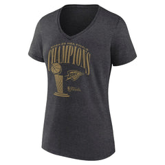 Fanatics Oklahoma City Thunder Women's 2025 NBA Finals Champions Double Dribble V-Neck T-Shirt