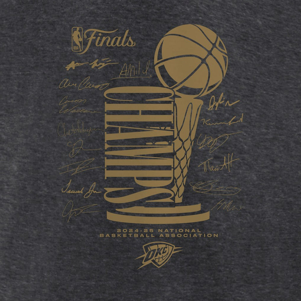Fanatics Oklahoma City Thunder Women's 2025 NBA Finals Champions Double Dribble V-Neck T-Shirt