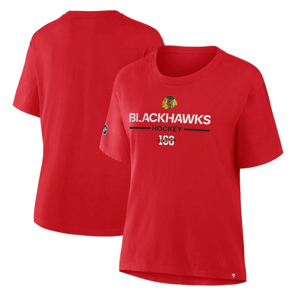 NHL Chicago Blackhawks Fanatics Women's Centennial Celebration T-Shirt