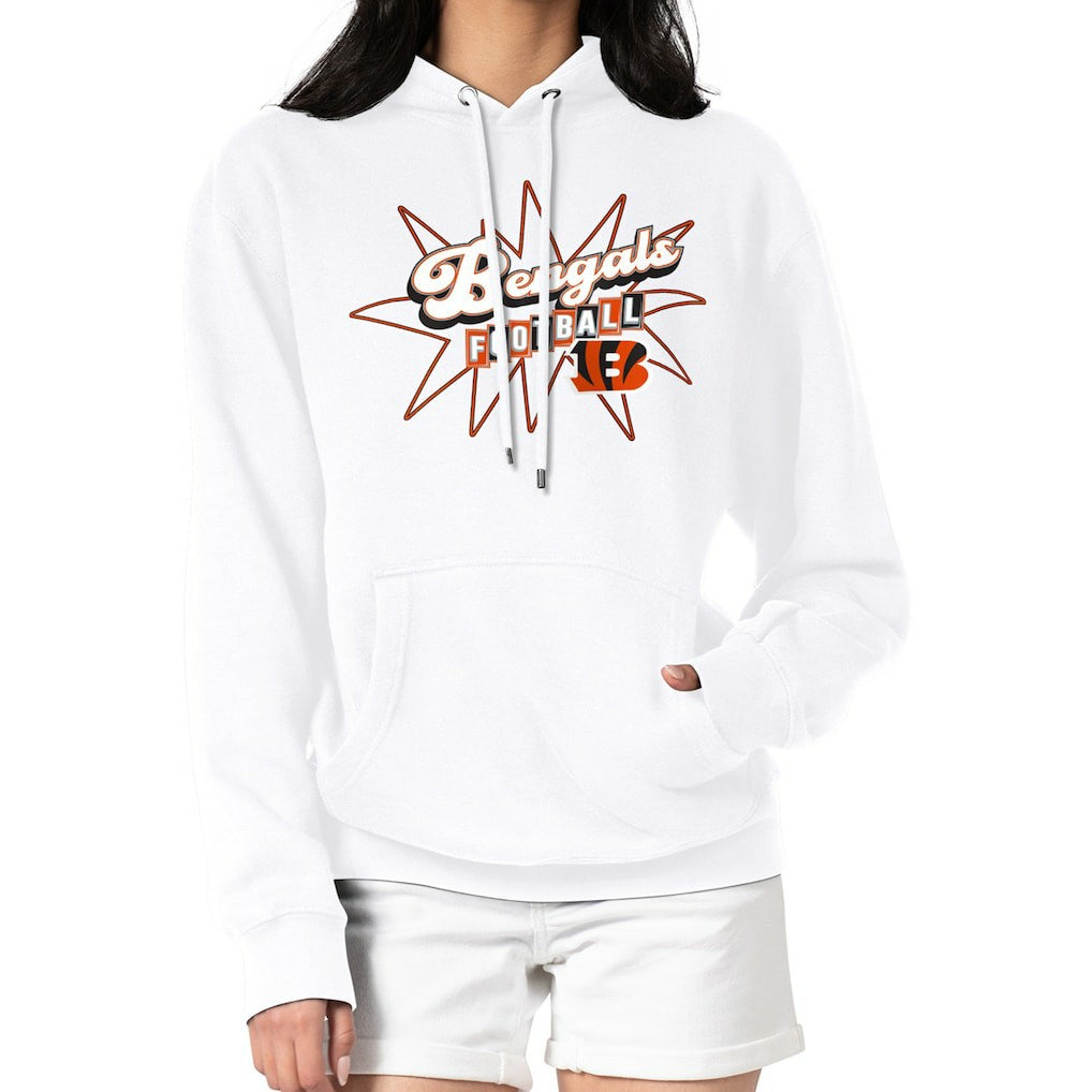 Starter Women's Drive-In Sign Pullover Hoodie - Cincinnati Bengals Hoodies