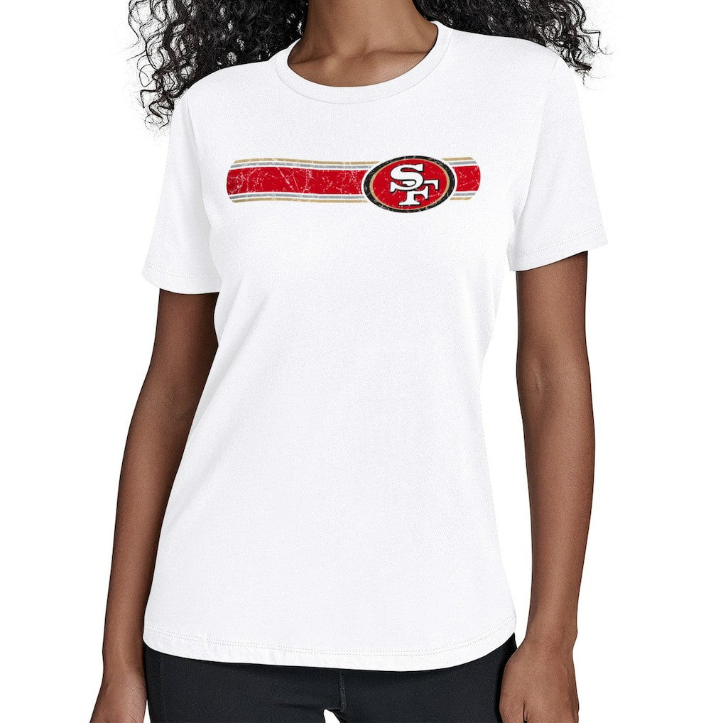 Starter Women's Team Stripe T-Shirt - San Francisco 49ers T-shirts