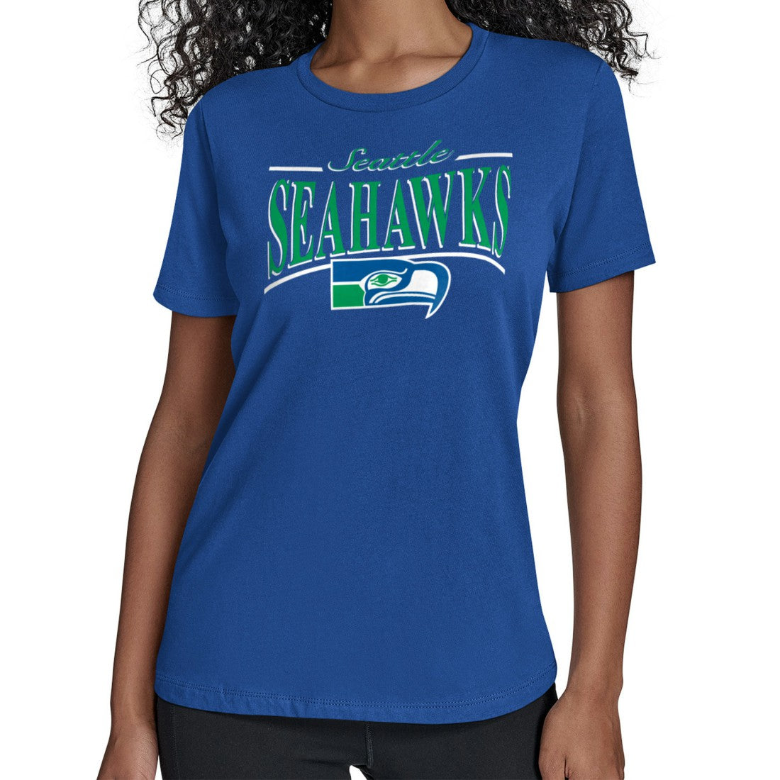 Starter Women's Throwback Arch Stripe T-Shirt - Seattle Seahawks T-shirts