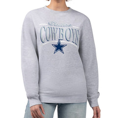 Starter Women's Arch Stripe Fleece Pullover Sweatshirt - Dallas Cowboys Pullover