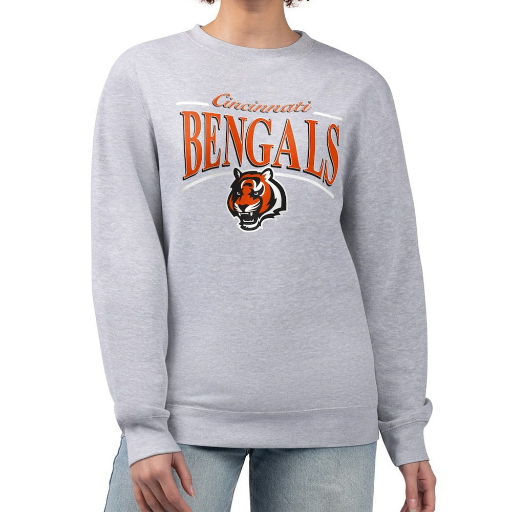 Starter Women's Arch Stripe Fleece Pullover Sweatshirt - Cincinnati Bengals Pullover