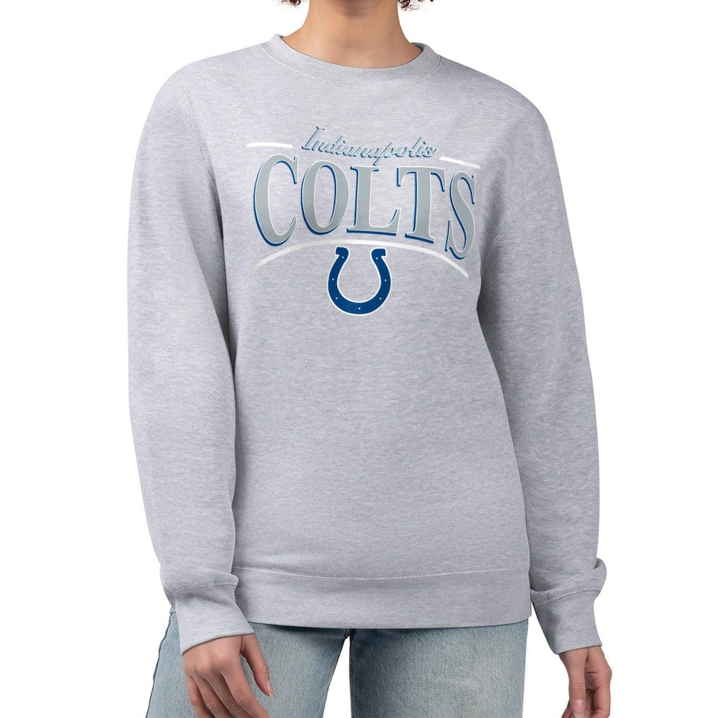 Starter Women's Arch Stripe Fleece Pullover Sweatshirt - Indianapolis Colts Pullover