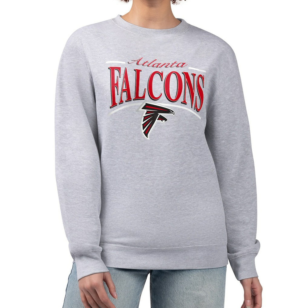Starter Women's Arch Stripe Fleece Pullover Sweatshirt - Atlanta Falcons Pullover