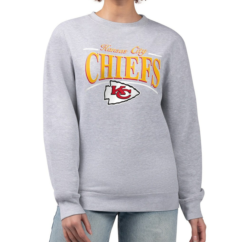 Starter Women's Arch Stripe Fleece Pullover Sweatshirt - Kansas City Chiefs Pullover