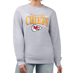 Starter Women's Arch Stripe Fleece Pullover Sweatshirt - Kansas City Chiefs Pullover
