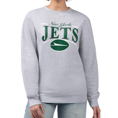 Starter Women's Arch Stripe Fleece Pullover Sweatshirt - New York Jets Pullover