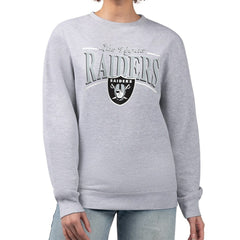 Starter Women's Arch Stripe Fleece Pullover Sweatshirt - Las Vegas Raiders Pullover