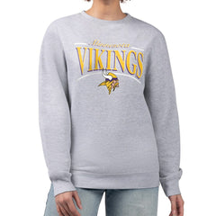 Starter Women's Arch Stripe Fleece Pullover Sweatshirt - Minnesota Vikings Pullover