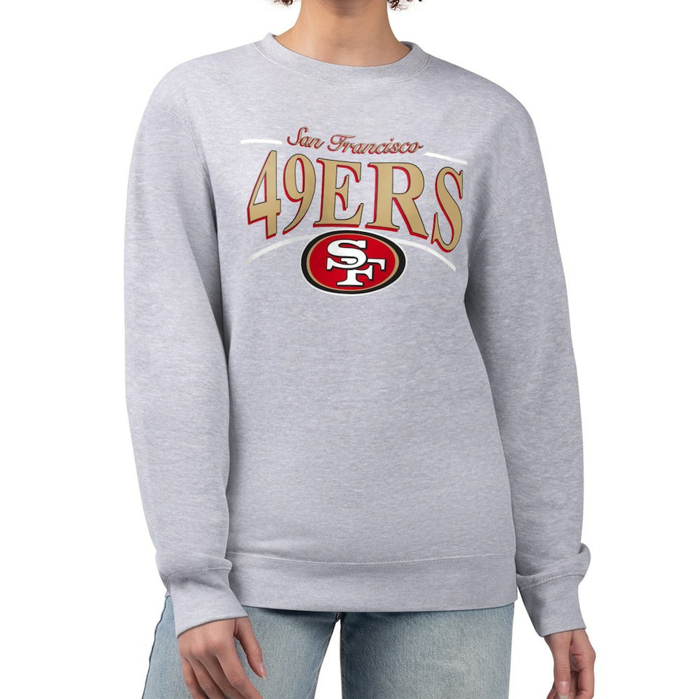 Starter Women's Arch Stripe Fleece Pullover Sweatshirt - San Francisco 49ers Pullover