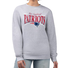 Starter Women's Arch Stripe Fleece Pullover Sweatshirt - New England Patriots Pullover
