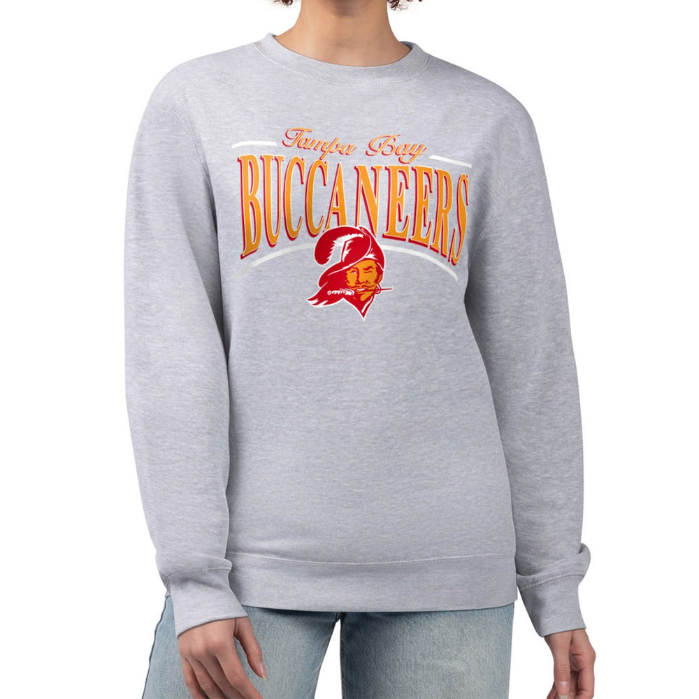 Starter Women's Throwback Arch Stripe Fleece Pullover Sweatshirt - Tampa Bay Buccaneers Pullover