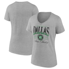 NHL Dallas Stars Women's Retro Script V-Neck T-Shirt