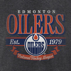 NHL Edmonton Oilers Women's Retro Banner V-Neck T-Shirt