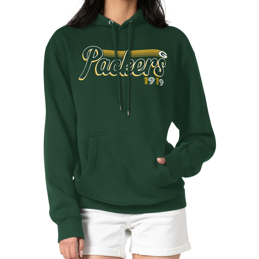 Starter Women's Groovy Script Pullover Hoodie - Green Bay Packers Hoodies